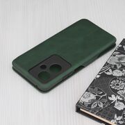Husa tip carte pentru Oppo A79 5G Smart Wallet fata - spate protectie 360 - verde