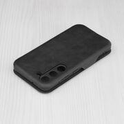Husa tip carte pentru Samsung Galaxy S23 Smart Wallet fata - spate protectie 360 - negru
