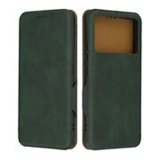 Husa tip carte pentru Xiaomi Poco X6 Pro Smart Wallet fata - spate protectie 360 - verde