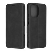 Husa tip carte pentru Xiaomi Redmi 13C Smart Wallet fata - spate protectie 360 - negru