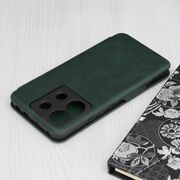 Husa tip carte pentru Xiaomi Redmi Note 13 Pro 5G Smart Wallet fata - spate protectie 360 - verde