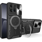Husa pentru  Motorola Edge 50 cu protecție pentru cameră și suport magnetic integrat Ring Shockproof, negru
