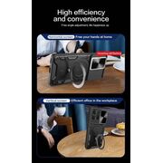 Husa pentru  Motorola Edge 50 cu protecție pentru cameră și suport magnetic integrat Ring Shockproof, negru