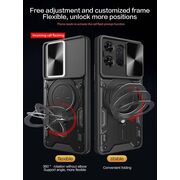 Husa pentru  Motorola Edge 50 cu protecție pentru cameră și suport magnetic integrat Ring Shockproof, negru