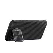 Husă Premium pentru  iPhone 16 Pro Max cu slider pentru protectia lentilelor anti-amprente - negru electric