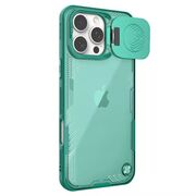 Husă Premium pentru  iPhone 16 Pro Max cu slider pentru protectia lentilelor anti-amprente - verde aprins