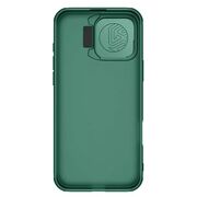 Husă Premium pentru  iPhone 16 Pro Max cu slider pentru protectia lentilelor anti-amprente - verde chrome