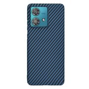 Husa pentru  Motorola Edge 40 NEO CarbonFiber UltraSlim, Lightweight, albastru