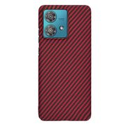 Husa pentru  Motorola Edge 40 NEO CarbonFiber UltraSlim, Lightweight, rosu