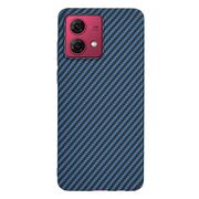 Husa pentru  Motorola Moto G84 CarbonFiber UltraSlim, Lightweight, albastru
