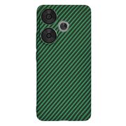Husa pentru  Poco F6 CarbonFiber UltraSlim, Lightweight, verde