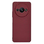 Husa pentru  Xiaomi Redmi A3 CarbonFiber UltraSlim, Lightweight, rosu