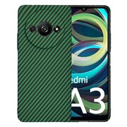 Husa pentru  Xiaomi Redmi A3 CarbonFiber UltraSlim, Lightweight, verde