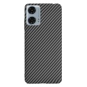 Husa pentru Motorola Moto G04 / G24 / G24 Power CarbonFiber UltraSlim, Lightweight, negru