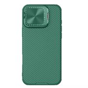 Husă Premium pentru  iPhone 16 Pro cu slider pentru protectia lentilelor anti-amprente - verde