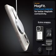 Husa premium pentru  iPhone 16 Pro Spigen ultra hybrid magsafe frost - bej