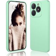 Husa pentru  Realme C61, Realme C63 Liquid Silicone, subțire, captusita cu microfibra, anti amprentă, protectie cameră foto, verde