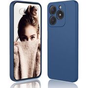 Husa pentru  Realme C61, Realme C63 Liquid Silicone, subțire, captusita cu microfibra, anti amprentă, protectie cameră foto, albastru