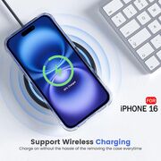 Huse pentru  iPhone 16 Plus cu MagSafe Crystal Clear Back Series - transparent