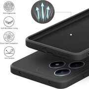 Husa pentru  Realme C61, Realme C63 Liquid Silicone, subțire, captusita cu microfibra, anti amprentă, protectie cameră foto, negru