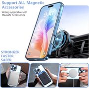 Husa pentru iPhone 16 Pro Max cu MagSafe si protectie pentru lentile anti-shock 1.5 mm transparent - albastru