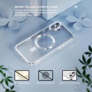 Husa pentru  iPhone 16 cu MagSafe si protectie pentru lentile anti-shock 1.5 mm transparent - argintiu