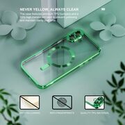 Husa pentru  iPhone 16 cu MagSafe si protectie pentru lentile anti-shock 1.5 mm transparent - verde deschis