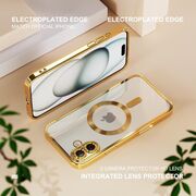 Husa pentru  iPhone 16 Plus cu MagSafe si protectie pentru lentile anti-shock 1.5 mm transparent - auriu