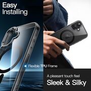 Huse pentru  iPhone 16 cu MagSafe Crystal Clear Back Series - negru