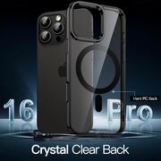 Huse pentru  iPhone 16 Pro Max cu MagSafe Crystal Clear Back Series - negru
