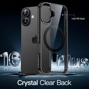 Huse pentru  iPhone 16 cu MagSafe Crystal Clear Back Series - negru