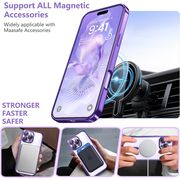 Husa pentru  iPhone 16 Pro cu MagSafe si protectie pentru lentile anti-shock 1.5 mm transparent - mov
