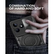 Husa pentru  Realme C61, Realme C63 cu protecție pentru cameră și suport magnetic integrat Ring Shockproof, negru