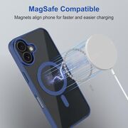 Huse pentru  iPhone 16 Plus cu MagSafe Crystal Clear Back Series - albastru
