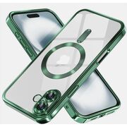 Husa pentru  iPhone 16 cu MagSafe si protectie pentru lentile anti-shock 1.5 mm transparent - verde inchis