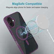 Huse pentru  iPhone 16 Plus cu MagSafe Crystal Clear Back Series - mov