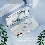Husa pentru  iPhone 16 cu MagSafe si protectie pentru lentile anti-shock 1.5 mm transparent - argintiu