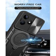 Husa pentru  Realme C61, Realme C63 cu protecție pentru cameră și suport magnetic integrat Ring Shockproof, rose gold