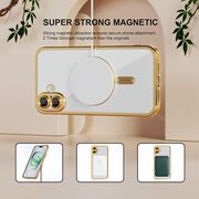 Husa pentru  iPhone 16 Plus cu MagSafe si protectie pentru lentile anti-shock 1.5 mm transparent - auriu