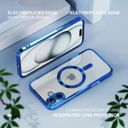 Husa pentru  iPhone 16 cu MagSafe si protectie pentru lentile anti-shock 1.5 mm transparent - albastru