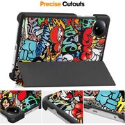 Husa pentru  Xiaomi Redmi Pad SE 8.7 tip stand functie sleep/wake-up, graffiti