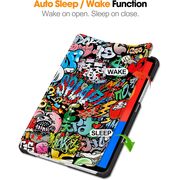 Husa pentru  Xiaomi Redmi Pad SE 8.7 tip stand functie sleep/wake-up, graffiti