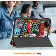 Husa pentru  Xiaomi Redmi Pad SE 8.7 tip stand functie sleep/wake-up, graffiti