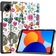 Husa pentru  Xiaomi Redmi Pad SE 8.7 tip stand functie sleep/wake-up, fluturi
