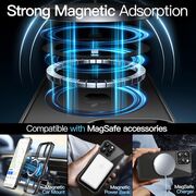 Huse pentru  iPhone 16 Pro Max cu MagSafe Crystal Clear Back Series - negru