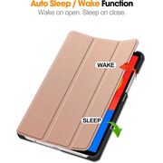 Husa pentru  Xiaomi Redmi Pad SE 8.7 tip stand functie sleep/wake-up, roz