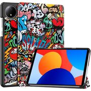 Husa pentru  Xiaomi Redmi Pad SE 8.7 tip stand functie sleep/wake-up, graffiti