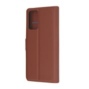 Husa pentru  Motorola Edge 50 tip carte cu inchidere magnetica, compartimente pentru carduri si functie stand, maro