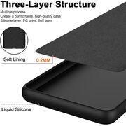 Husa pentru  Motorola Edge 50 Liquid Silicone, subțire, captusita cu microfibra, anti amprentă, protectie cameră foto, albastru