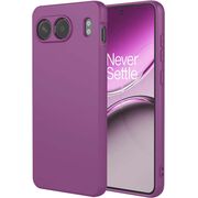 Husa pentru  OnePlus Nord 4 Liquid Silicone, subțire, captusita cu microfibra, anti amprentă, protectie cameră foto, mov